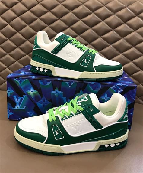 louis vuitton green sneakers|louis vuitton sneakers men green.